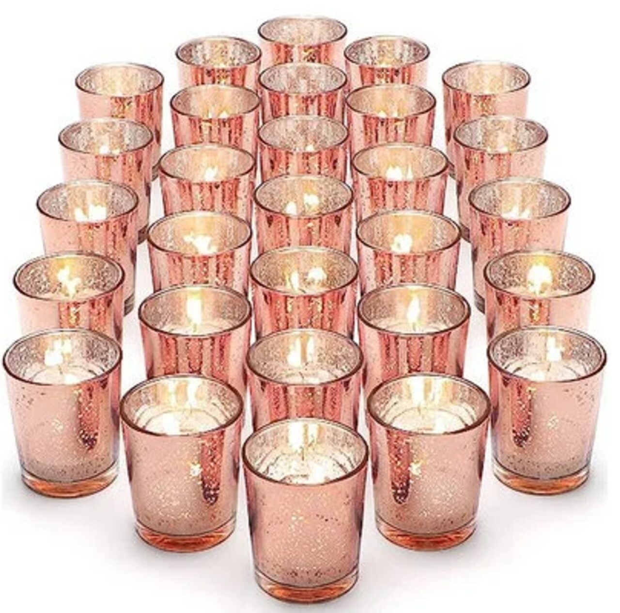 Votive Candle Holders - Speckled Glass Tealight Candle Holder